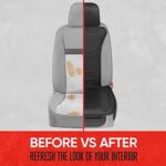 Premium Faux Leather Car Seat Cover Black Universal Fit Storage - Image 7