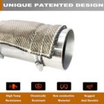 DEGEOBERLIN 6x12 Titanium Exhaust Heat Shield Wrap Kit with Clamps - Image 3