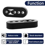 Heavy Duty Exhaust Hanger Rubber Mount 2PCS Black Muffler Isolator - Image 2