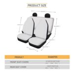 11pc Gray Dinosaur Car Seat Cover Set for SUV Truck Universal Fit - Image 3