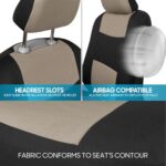 BDK PolyPro Beige Car Seat Covers Set Front Rear Split Bench SUV - Image 8