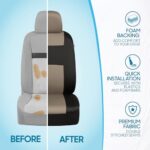 BDK PolyPro Beige Car Seat Covers Set Front Rear Split Bench SUV - Image 6