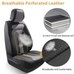 Honda HR-V Seat Covers 2016-2025 Custom Leather 5 Seat Black Grey - Image 6
