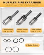 DAYUAN 3-Piece Exhaust Pipe Expander Tool Set 1-1/8 to 3-1/2 Inch - Image 3