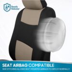 BDK PolyPro Beige Car Seat Covers Set Front Rear Split Bench SUV - Image 11