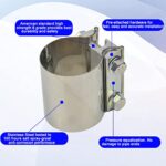 3" Stainless Steel Exhaust Clamp 2-Pack T304 Band Joint Kit - Image 4