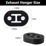 BFXM Universal Exhaust Rubber Hanger Mount 2 Hole Muffler Bushing - Image 2