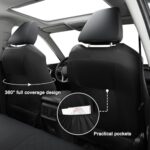 GIANT PANDA Black Leather Seat Covers Toyota Camry 2018-2025 Full Set - Image 6