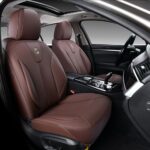 Aupaver Waterproof Brown Leather Car Seat Covers Full Set 5-Seat - Image 2