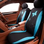 Mint Blue Lace Butterfly Car Seat Covers Full Set for Women - Image 3