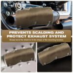 2 Set 6x12 Titanium Exhaust Heat Shield Pipe Wrap 1350°F Motorcycle - Image 4