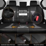 Honda HR-V Seat Covers 2016-2025 Custom Leather 5 Seat Black Grey - Image 5
