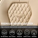 Coverado Waterproof Beige Car Seat Covers Full Set Universal Fit - Image 8