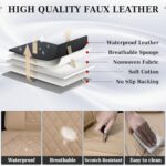 Luxury Faux Leather Car Seat Covers Full Set Waterproof Beige - Image 7
