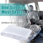 Fabbay 200pk Disposable Plastic Car Seat Covers Universal Fit - Image 2