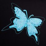 Mint Blue Lace Butterfly Car Seat Covers Full Set for Women - Image 6