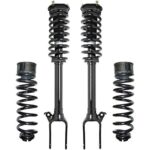 Front and Rear Air Spring to Coil Spring Conversion Kit - 4 Piece - Compatible with 2007-2012 Mercedes-Benz GL450 (Excludes ADS and ABS Bracket)