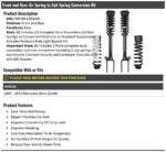 Complete Air to Coil Spring Conversion Kit for 07-12 MB GL450 - Image 2