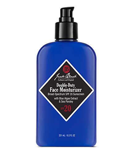 Jack Black Double-Duty Face Moisturizer, 8.5 Fl. Oz – SPF 20 Sun Protection, Long Lasting Hydrating Skincare, Lightweight Moisturizer, Men’s Facial Moisturizer
