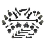 PartsW -22 Pc Suspension & Steering kit For Chevrolet Express 2500/3000 96-02/ GMC Savana 2500 3500 96-02/ Upper & Lower Ball Joints Tie Rod Ends Sway Bars Idler & Pitman Arms Drag Link