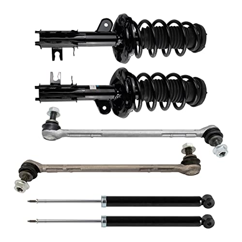 TRQ Front and Rear Suspension Kit Complete Strut & Coil TRQ Front and Rear Suspension Kit Complete Strut & Coil Spring Assembly Shock Absorber Sway Bar Stabilizer Link Compatible with 2013-2022 Buick Encore 2015-2022 Chevrolet Trax