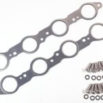 12617944 for Chevy Silverado 1500 2500 Sierra LS Exhaust Manifold Gasket&Bolts,LS header gasket LS1 LS2 LS3 LS6 LQ4 LQ9 Layer Steel GM Gasket Suburban 12558573 12600530 12620947 4.8 5.3 5.7 6.0 6.2