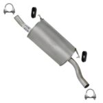 Exhaust Muffler Compatible for 2010-2013 Ford Transit Connect 2.0L | Stainless Steel | Northeastern Exhaust | Free Hangers & Clamps Included | Direct-Fit Replacement
