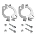 KVAEY 2 PCS Split Flange Repair Kit, 2.5" Durable Carbon Steel Exhaust Flange Flat Split Flanges Repair Replacement Kit, Exhaust Flat Oval Flanges Connection Set with Hexagon Socket Bolts (2.5 Inch)