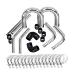 SUNROAD 2.5" Universal Aluminum Turbo Intercooler Hose Kit 8pcs - Image 2