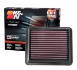 K&N High-Flow Original Lifetime Engine Air Filter: Increase Power: Premium, Washable: Compatible with 2018-2022 HONDA: Accord, 33-5072