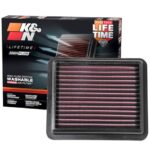 K&N High-Flow Original Lifetime Engine Air Filter: Increase Power: Premium, Washable: Compatible with 2018-2022 HONDA: Accord, 33-5072