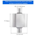 Floshine Universal 2.5" Performance Muffler FH425109 for Cars - Image 2