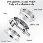 MuHize 2.5" V Band Clamp - Quick Release for Exhaust & Turbo Systems - Image 3