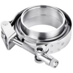 MuHize 2.5 inch V Band Clamp- Quick Release V band Exhaust Clamp Stainless Steel with Flanges for Automotive Exhaust System, Turbocharger, Downpipe and Mufflers