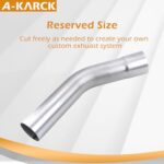 A-KARCK 3.5" OD 45° Mandrel Bend Exhaust Tube - Custom Fit - Image 3
