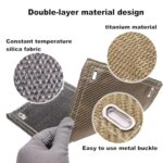 Weideer 6" x 12" Titanium Exhaust Heat Shield for Motorcycles - Image 3