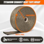 High-Temp Exhaust Heat Wrap Shield for Cars & Motorcycles - 2" x 50' - Image 2