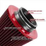Muge Racing 3-Inch Cold Air Intake Filter - High Performance Red - Image 2