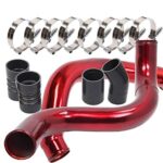 Turbo Intercooler kit Pipe Boot for Ford 6.0L CAC Intercooler Pipe Boot kit 03-07 Tube Powerstroke for Ford F250 F350 F450 F550 (Red)