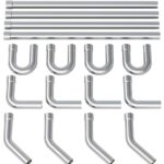 A-KARCK Stainless Steel Mandrel Bends 16 Pcs, 2.25 Inches 304 Stainless Steel DIY Custom Exhaust Tubing Pipe Straight & U-Bend Kit, Universal Fit