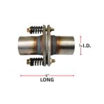 SUISFLXGRO 2"x6" Exhaust Flex Spring Flanges - 409L Stainless - Image 3