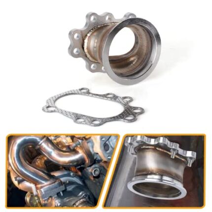 LSOAARRT Turbocharger Adaptor Flange T25 T28 GT25 GT28 8 holes to 3" v Band Turbo Outlet DOWNPIPE Flange Adapter