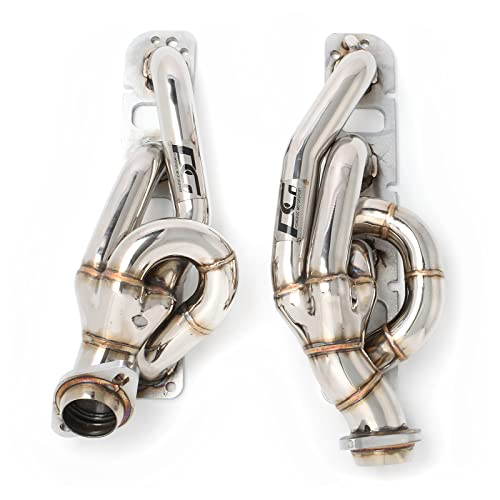 304 Stainless Steel Shorty Headers for Ram 1500/2500/3500 5.7L V8 Exhaust Shorty Headers Manifold 304 Stainless Steel Polished Finish for Ram 1500 2500 3500 Pickup Truck 5.7L V8 Hemi 2003-2008