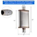 Floshine 409 Stainless Performance Muffler 3" Center In/Out - Image 2