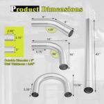 Jaxilyn 3" Exhaust Pipe Kit - Universal 16 pcs Mild Steel Tubing - Image 2