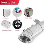 Aggsound 16"x13" Exhaust Heat Shield Kit - 2 Pack with Zip Ties - Image 4