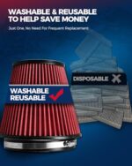 KAX Premium Washable 4" Engine Air Filter for Trucks - Increases Power - Image 4
