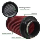 RIAYOOE 3-4" Cold Air Intake Filter for Racing Cars - Red - Image 6