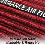 RIAYOOE 3-4" Cold Air Intake Filter for Racing Cars - Red - Image 4